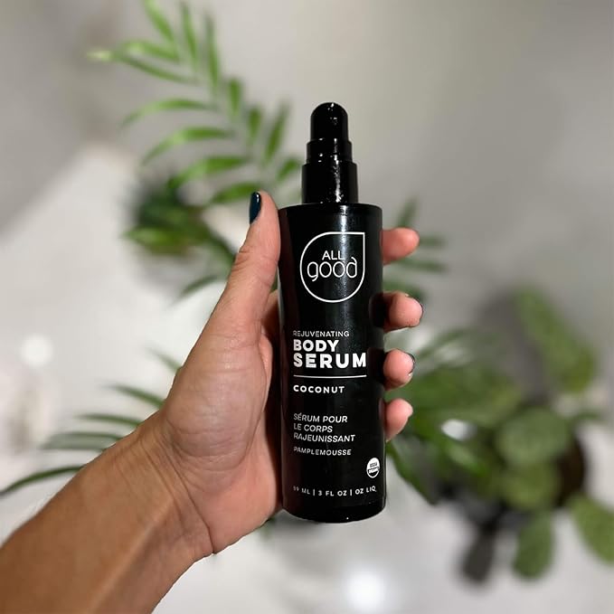 All Good Rejuvenating Body Serum for Men & Women - Calendula, Moringa, Sea Buckthorn & Essential Oils - Lightweight, Moisturizer & Replenishing Serum - Made in USA - 3oz (Coconut)