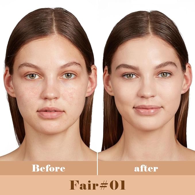 Liquid Concealer for Older Women, Under Eye Brightener Full Coverage Concealer for Dark Circles, Spots, Lightweight Waterproof Foundation Makeup, Vegan & Cruelty-Free, 01 Fair