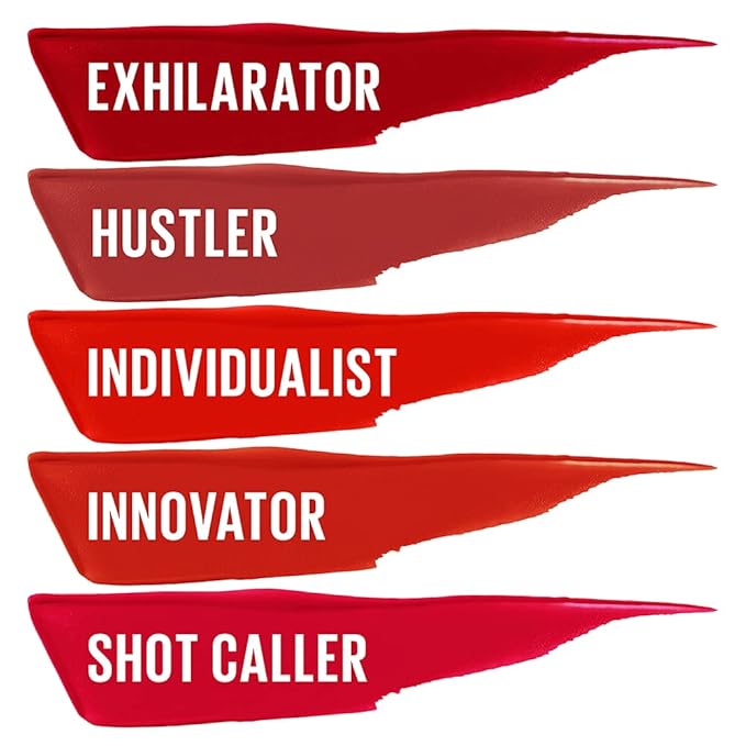 MAYBELLINE Super Stay Matte Ink Liquid Lipstick Makeup, Long Lasting High Impact Color, Up to 16H Wear, Shot Caller, Bright Pinky Red, 1 Count, Packaging May Vary (Pack of 2)