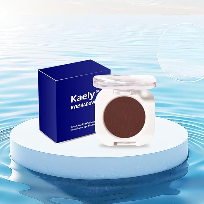 Dark Brown Single Matte Eyeshadow Makeup, Neutral Powde Eye Shadow for Older Women, Coffee Mocha Cocoa Chocolate Brown Matte Singles Eyeshadow Palette Pigmented Waterproof,Girls Eyeshadows Gift