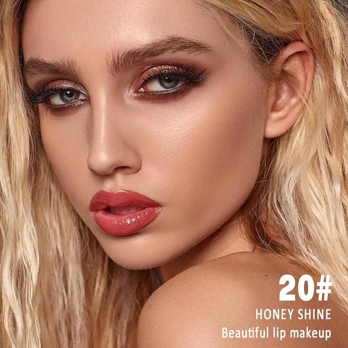 Kaely Longwear No-Budge Lipstick for Women, Highly Pigmented Liquid Lip Color Makeup, Non-Transfer Lip Gloss Stain Waterproof Smudge Proof 24 Hour, Instant Shine, Vegan & Cruelty-Free, 20 HONEY SHINE
