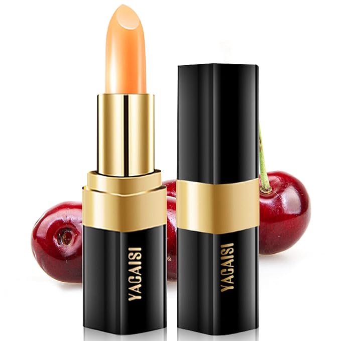 Red Cherry Color Changing Lipstick, Natural Moisturizing Lip Gloss Korean Lip Balm Long Lasting Lip Care Labiales Magicos Nutritious Magic Lipstick For Women