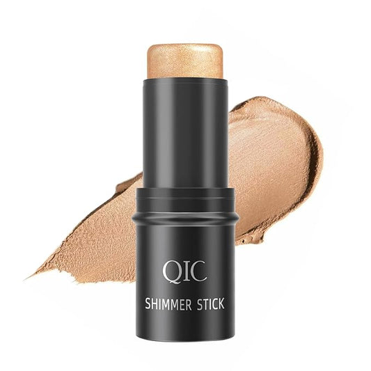 Highlighter Stick,Highlighter Makeup for Face & Body, Multi-Use Body Shimmer Glow Cream for All Skin Types, Buildable, Non-Caking, Long Lasting Radiant for All Day, Great Gift for Women & Girls, Brown