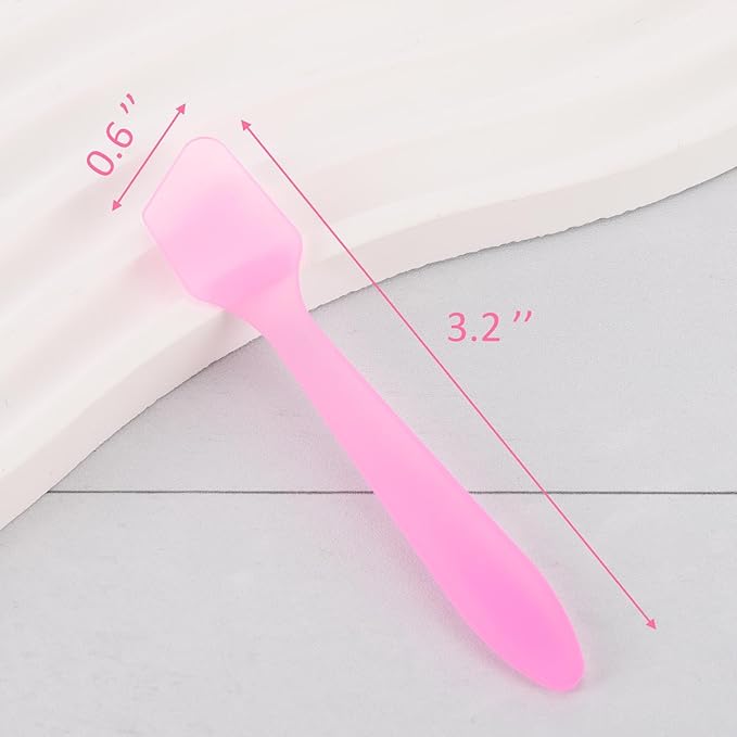 Tbestmax 300 PCS Mini Cosmetic Spatulas 3.2" x 0.6" Disposable Makeup Spatulas, Plastic Spatulas Pink Facial Creams Skin Care Spatulas