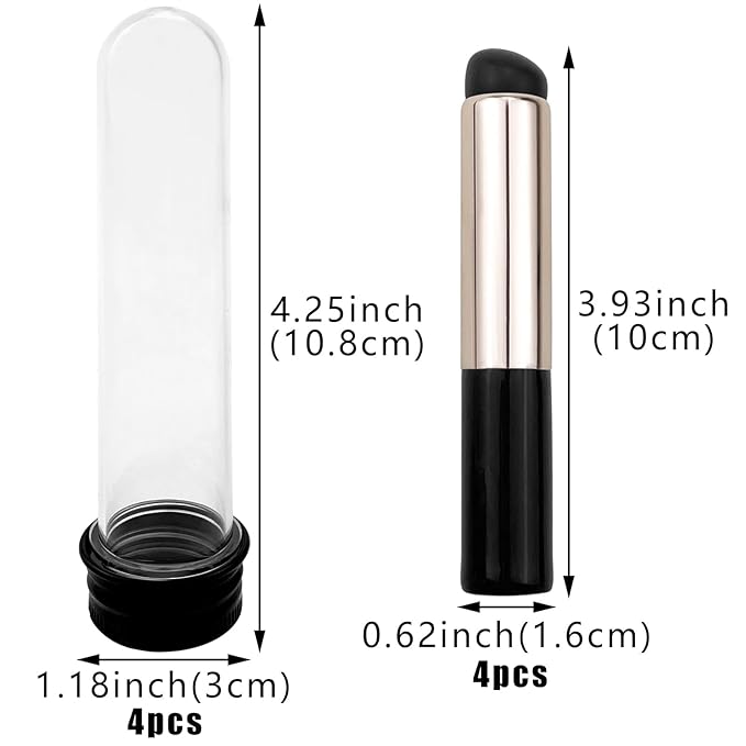2Pcs Mini Lip Brush with Cover Portable Concealer Makeup Brush Applicator Travel Lip Film Oil Brush Cosmetic Tools for Concealer Lipstick Lip Balm Makeup Brushes and Tools