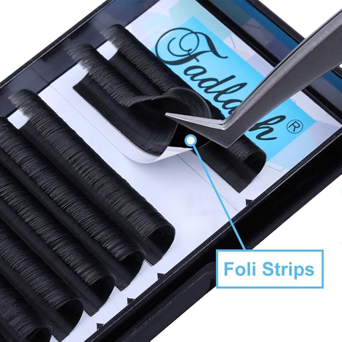 Volume Lash Extensions D DD Curl Easy Fanning Volume Lashes 8-18mm Length Self Fanning Eyelash Extensions 0.07mm Automatic Blooming Lash by FADLASH (0.07-D, 13mm)