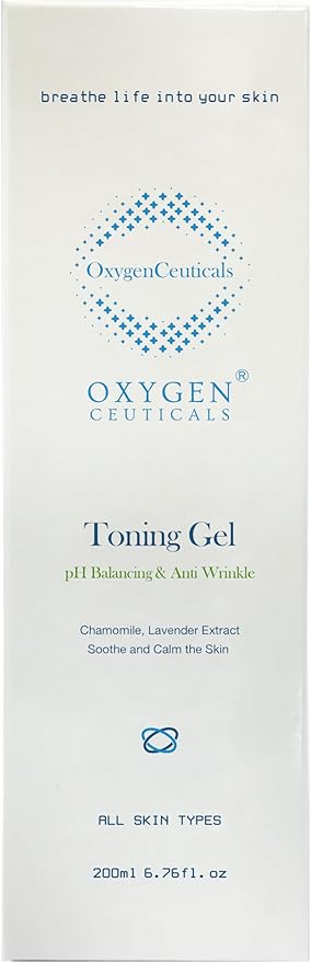 OxygenCeuticals Toning Gel – Premium Hydrating Gel Toner with Centella & Licorice Root Extracts, Adenosine Anti-Wrinkle, Soothing Care for Dry & Sensitive Post-Treatment Skin. 6.67 fl.oz (200ml)