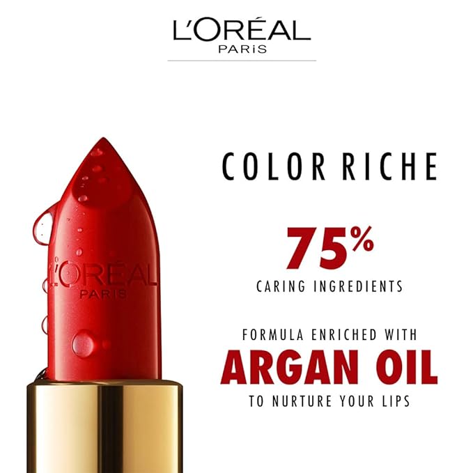 L'Oreal Paris Colour Riche Original Creamy, Hydrating Satin Lipstick with Argan Oil and Vitamin E, Mauved , 1 Count