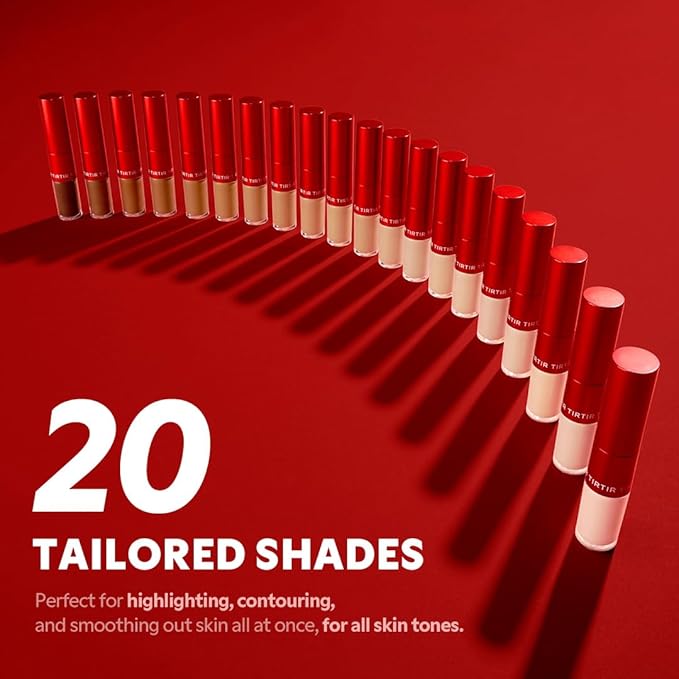 TIRTIR Glide&Hide Blurring Concealer - Creamy texture, Conceals dark circles and wrinkles, Dual formula (liquid tip & balm stick), Long-lasting wear, Korean Makeup, #5C, 0.28 Oz