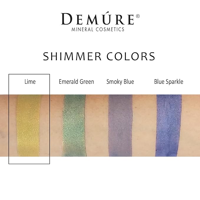Demure Mineral Make Up (Lime) Eye Shadow, Shimmer Eyeshadow, Loose Powder, Glitter Eyeshadow, Eye Makeup, Professional Makeup