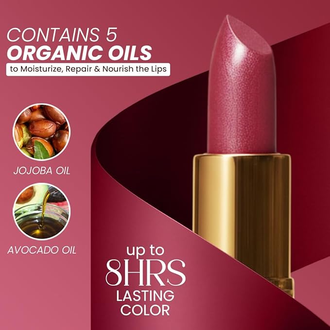 Essence Of Argan Precious Pink Lip Stick for Cracked and Dry Lips -100% Organic Shea Butter, Argan,Jojoba & Grapeseed Oil - Hydrating Long Lasting Lipstick - Deep Moisturizing Pink LipStick for Women