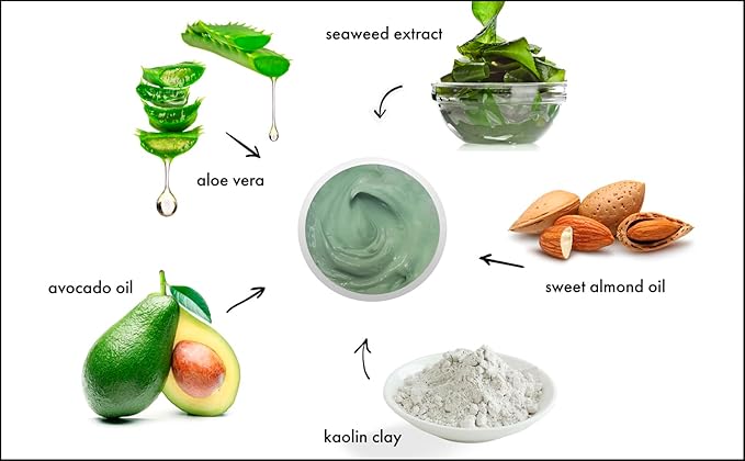 Raya Seaweed Masque (609) | Hydrating and Fortifying Facial Treatment Mask for All Non-Problem Skin | Made with Vitamins and Minerals