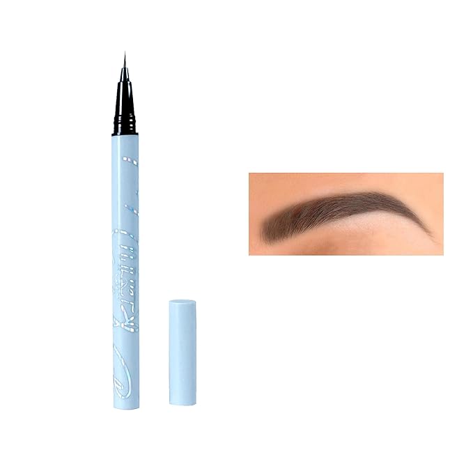 Ultra-fine Eyebrow Pen - Waterproof Lift & Snatch Liquid Eyebrow Pen, 5 Colors - Dark Brown, Long Lasting Smooth Soft Eye Brow Tint