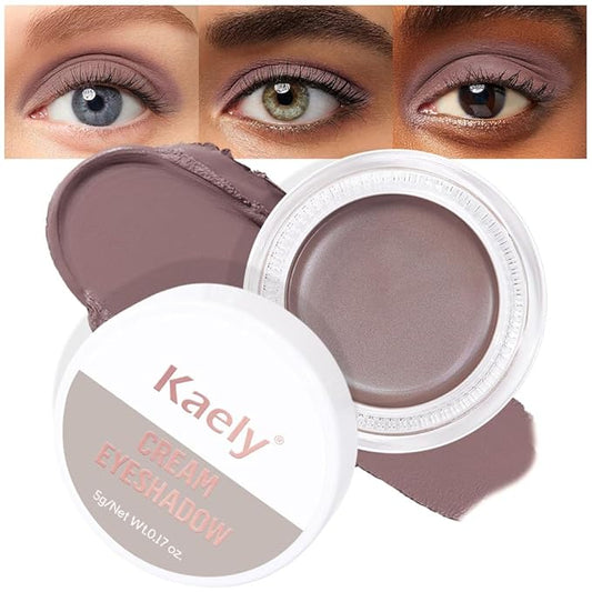 Kaely Single Cream Eyeshadow Pot, Espresso Matte Eye Shadow for Older Women High Pigmented Waterproof, Natural Eyeshadow Palette Makeup Brightener, sombras en crema para ojos, Blendable, 715