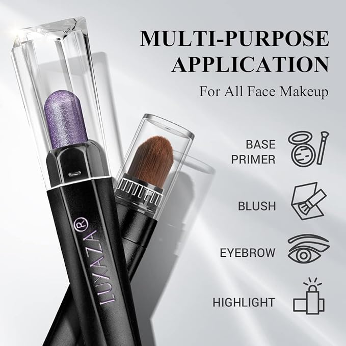 10PCS Eyeshadow Stick,Shimmer And Matte Brown Metallic Cream Eyeshadow Pencil Crayon with Smudge-proof & Waterproof, Eye Brightener Stick, Ideal Gift for Women - Lilac Brown