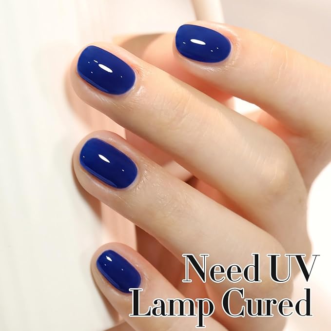 Double Rhythm 15 ML Gel Polish Pure Sheer Same Color Same Bottle Soak Off Gel Polish Art Manicure Salon DIY at Home for Women (Deep Navy Blue-A1457)
