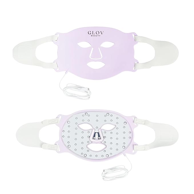 Glov Beauty - Anti-Aging LED Face Mask Red Light Therapy for Wrinkles, Fine Lines & Firmer Skin - Four Color Modes - Easy 10 Minute Session, Rechargeable, Facial Home Spa Device