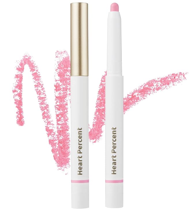 Heart Percent Dote On Mood Lip Liner Pencil, Long-Lasting Creamy Lip Crayon Smooth Lipliner Retractable Lipstick Overlip Line Color 0.8g, #04. Strawberry Milk