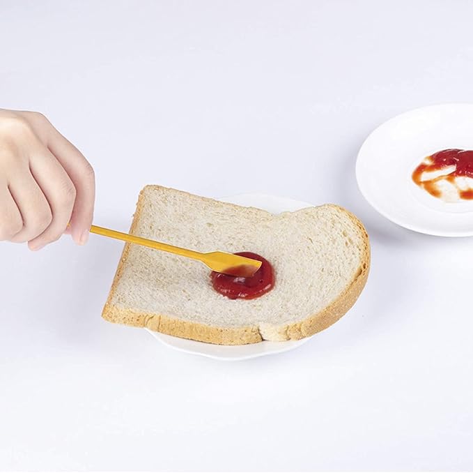 Mini Spatula Silicone Spatula Set - 4pcs Small Makeup Scrapers for Cosmetics, Reusable Beauty Tiny Tools, Thin Jar Scraper, Get the Last of the Makeup Out of the Bottle(Yellow)