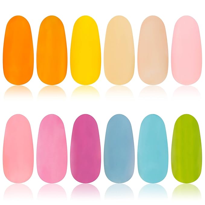 SHANY DIY Nail Polish Set - Quick Dry Nail Lacquer Kit, Vibrant & Colorful DIY Collection, Semi Glossy, Shimmery & Matte Finishes - Full Size - 12 Colors - Pastel