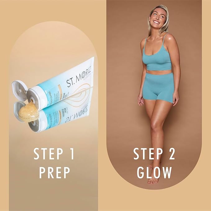 St Moriz Pre-Tan Skin Primer for Self Tanner- Exfoliating Fake Tan Primer - Preps & Primes Skin for Long-Lasting - Deep Cleansing Foaming Exfoliator for Self Tan (6.76 fl oz)