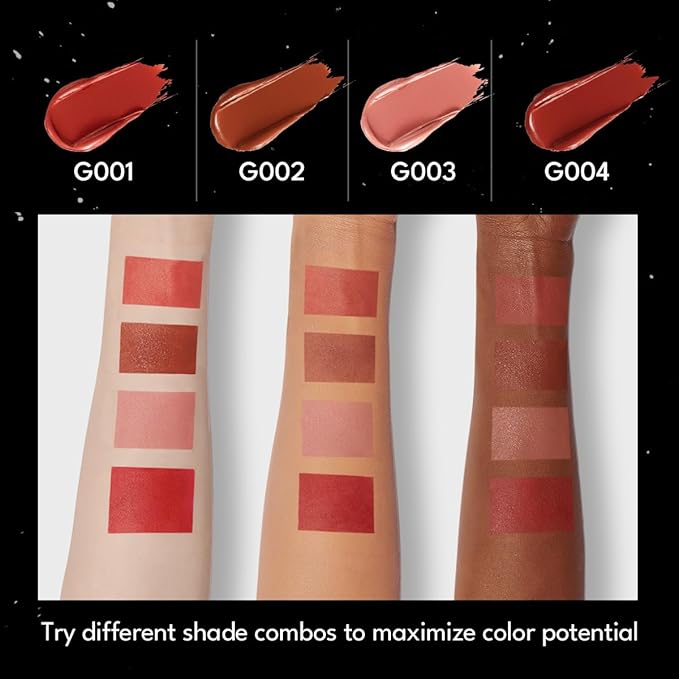 imakeupnow 2PCS Marbled Matte Lip Stick Makeup - Velvety Finish | Naked-lip Feel, Full Coverage, D002+D004