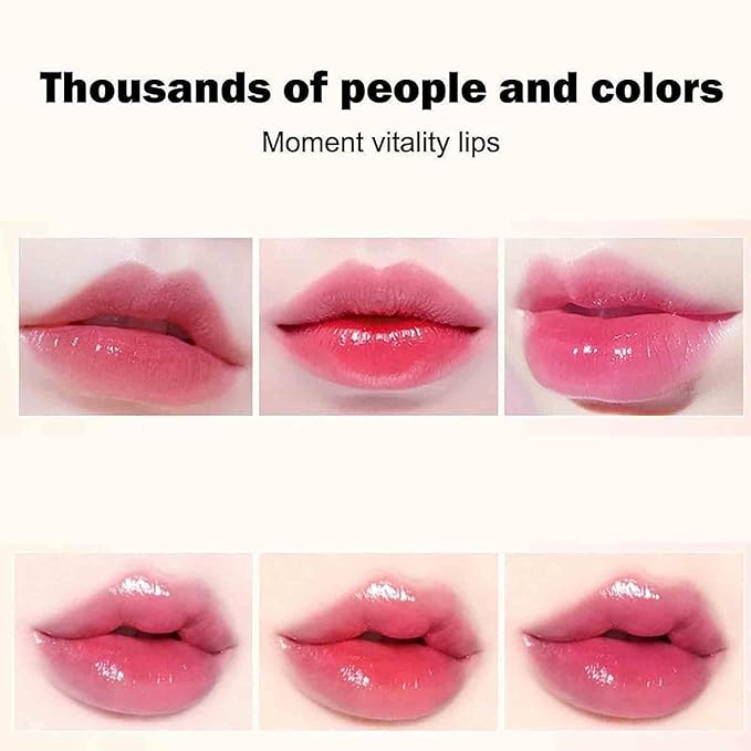 Transferproof Color Changing Lipstick, Gold Crystal Ph Lipstick Color Changing, Clear Lip stick That Changes Color, Hydrating Non-Sticky for Women,Vivid Color, Long Lasting Moisturizing Lip Glow