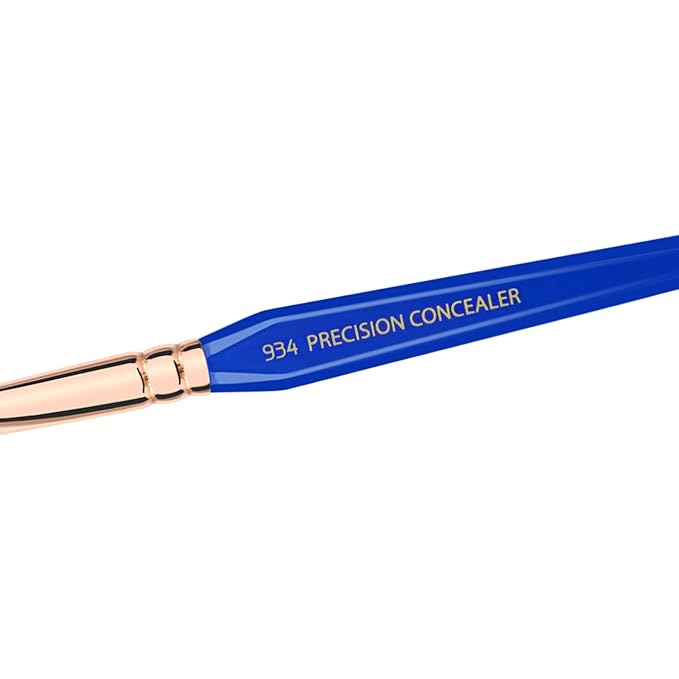 Bdellium Tools Professional Makeup Brush - Golden Triangle 934 Precision Concealer - With All Vegan and Soft Synthetic Fibers, For Concealing (Blue, 1pc)