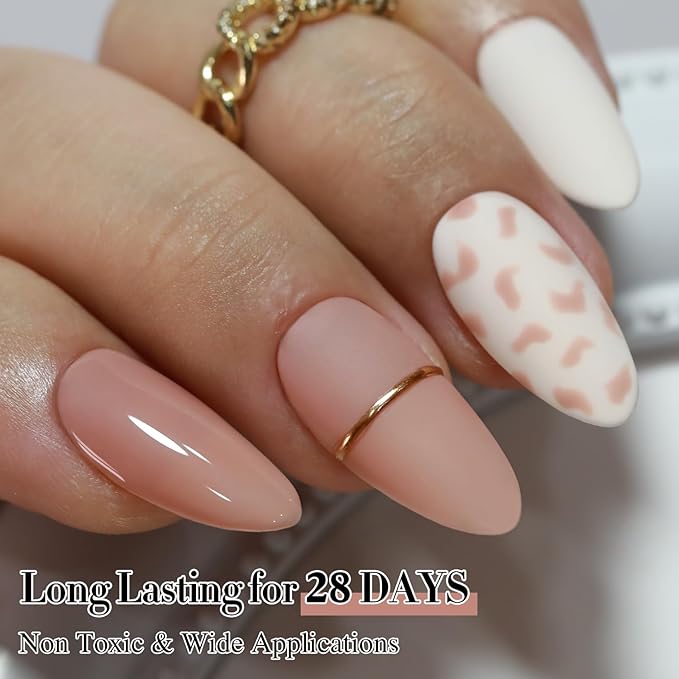 Double Rhythm 15ML Skin Nude Gel Polish Pure Sheer Same Color Same Bottle Soak Off Gel Polish Nail Art Manicure Salon DIY at Home for Women (Nude-A1363)