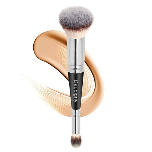 Daubigny Dual-ended Foundation Brush Concealer Brush Perfect for Any Look Premium Luxe Hair Rounded Taperd Flawless Brush Ideal for Liquid, Cream, Powder,Blending,Concealer