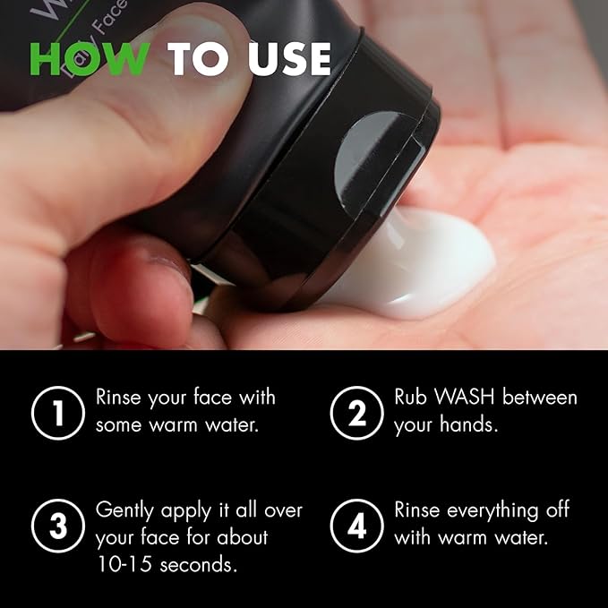 Tiege Hanley Daily Mens Face Wash, 5.5 Oz - Gentle Fragrance-Free Face Cleanser for Men Revitalizes, Hydrates & Softens Skin - Men's Face Wash & Facial Cleanser Skincare for Dry & Sensitive Skin