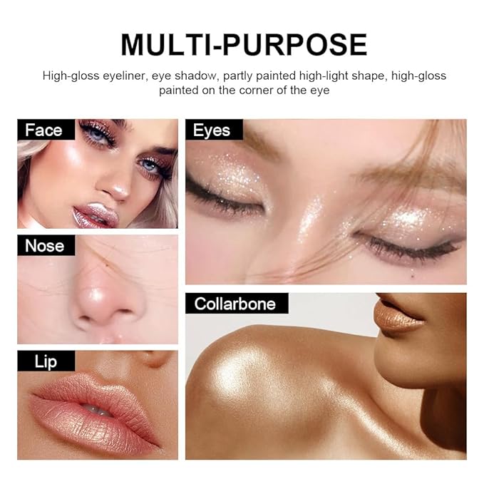 Eyeshadow Stick Makeup, Waterproof Hypoallergenic Long Lasting Cream Eye Shadow Pencil, Highlighter Matte Crayon eyes liner, Glitter Primer Palette Shimmer Eyeliner Pen, Rose Red