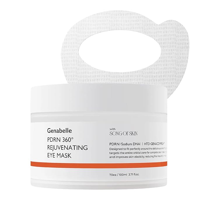 Genabelle PDRN 360° Rejuvenating Eye Mask – Full Eye Area Care for Hydration, Firming & Elasticity with PDRN & Peptides – Targets Dark Circles, Puffiness & Fine Lines – 3.38 fl oz.