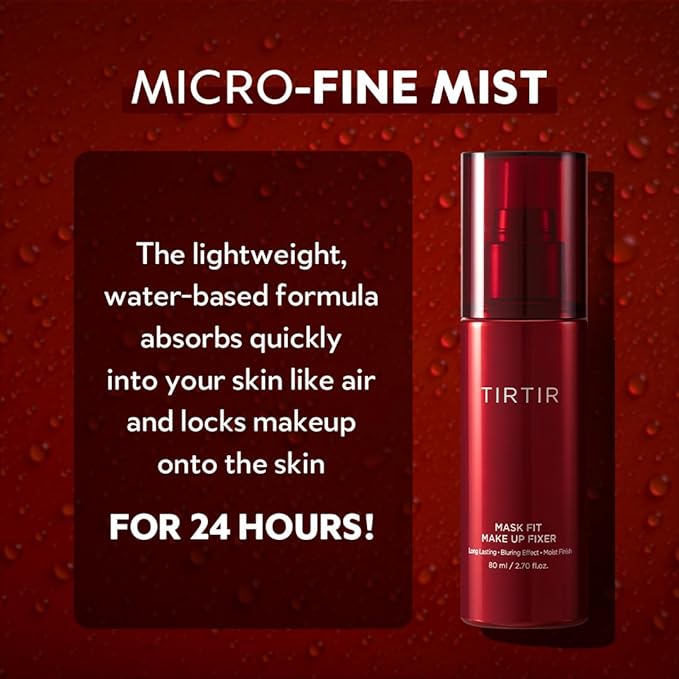 TIRTIR Mask Fit Make-up Fixer | 24H Transfer-Resistant Lightweight Non-Greasy Makeup Setting Spray 2.7 Fl Oz