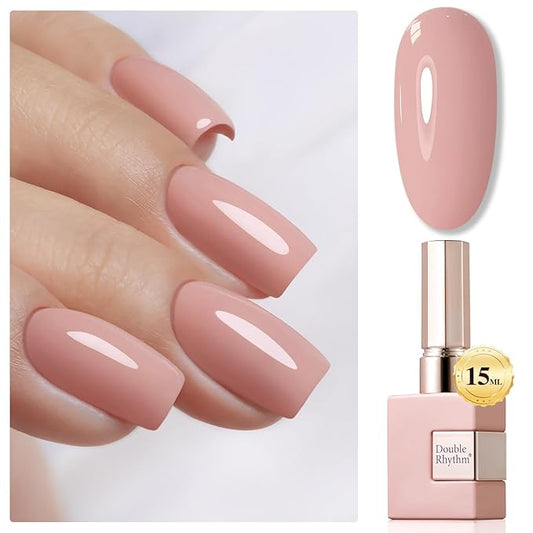 Double Rhythm 15ML Gel Nail Polish Pure Sheer Same Color Same Bottle Soak Off Gel Polish Art Manicure Salon DIY at Home for Women (Pink-A1116)