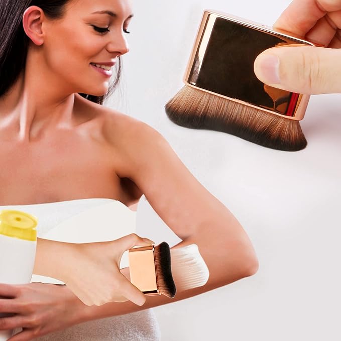 Yoseng 2-in-1 Self Tanner Brush Kit - For a Flawless & Easy Self-Tanning Experience, Rose gold kit