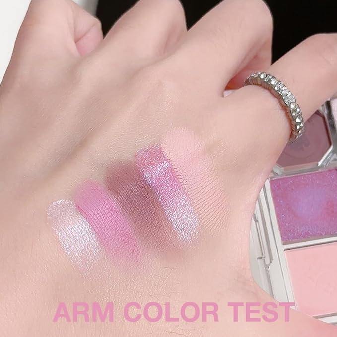 5 Colors Eyeshadow Palette Makeup, Matte Shimmer Eye Shadow Palette, Long Lasting Naturing-Looking, paleta de sombras de ojos,Everyday to Eye Makeup Looks,Vegan & Cruelty-free 04#