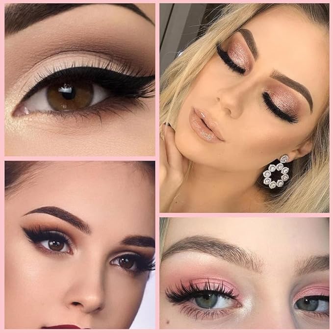 4Colors Eyeshadow Makeup Palette,Rose Gold Brown Natural Neutral Powde Eye Shadow Palette for Older Women,Long Lasting Naturing-Looking,Lightweight,Waterproof,Eye Makeup Kit Travel Size