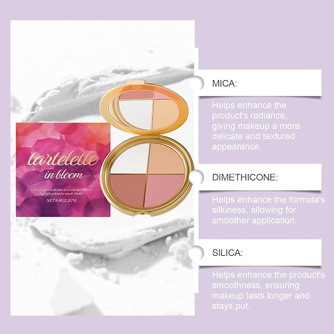 Eye & Cheek Palette- Eyeshadow and Highlighter Makeup, Highlighting Eye & Cheek Palette, Makeup Palettes Contour Kit, 4-in-1 Highlight ShadesMakeup, Defining the Face