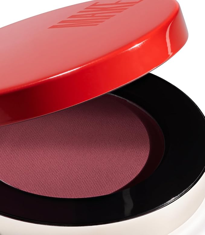 MAKE Beauty Skin Mimetic Microsuede Blush - Matte Powder Blush for Cheeks with Long Lasting Color - Non Comedogenic, Travel Size Makeup Single Palette. Shade - Eros (Burgundy)