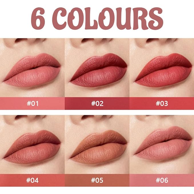 Wine Red Matte Lipstick Set for Older Women,Velvet Long Lasting Waterproof Smudge Proof Lip Stick,24 hr Hours Magic Lipstick 24 Hours Original Lip Stick Stain Makeup Kit Lip Makeup Gift,Vegan