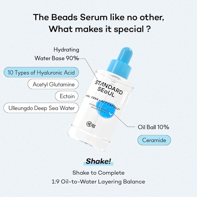Korean Ceramide Ultra Hydrating Face Serum with 10% Ceramide Active Ball, hyaluronic acid, korean essence, Hydrating Serum, K-beauty serum (Hydrating)