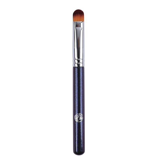 ENERGY Concealer Brush Under Eye Flat Makeup Brush for Eyebrows Foundation Concealer Blending with Liquid Cream Cosmetics Flawless Full Coverage Vegan Face Brush Blue