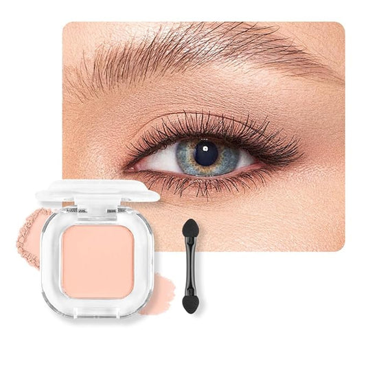 Nude Matte Single Eyeshadow Makeup Powder Palette，High Pigment Blendable Formula Eye Make-up for Women，Neutral Eye Shadow，sombras para ojos，Longwear Waterproof，Vegan & Cruelty-Free，Eyeshadow Gift