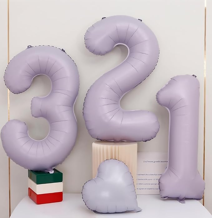 Pastel Purple 6 Number Balloons,40 Inch Light Purple 6 Balloons Large Helium Foil Mylar Purple Number 6 Balloon for Birthday Party Anniversary Decorations