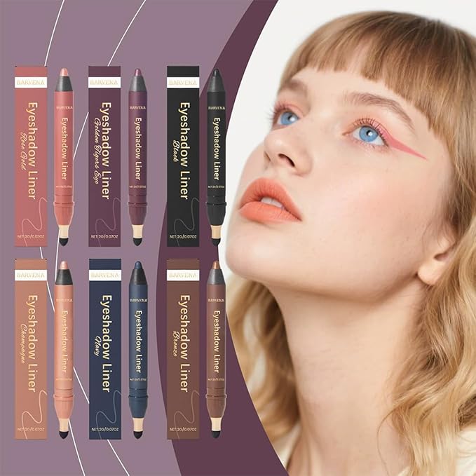 Shinalify Eyeshadow, Shadow Liner 2-in-1 Eyeliner & Eyeshadow, Silky Application, Highlighter Matte Crayon Eyeliner Pen, Easy to Apply, Creating Natural Eye Makeup (03)