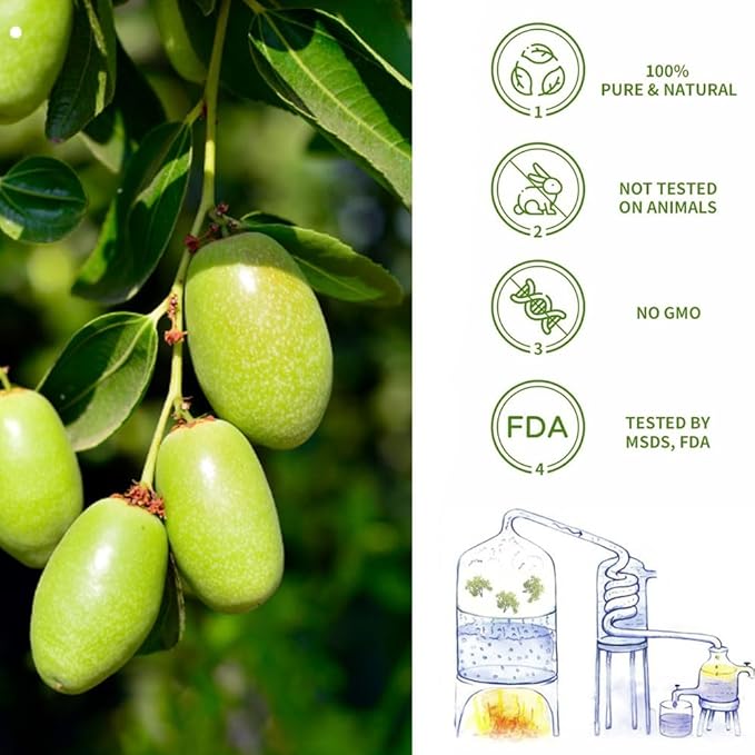 yethious Jojoba Oil Organic Cold Pressed Unrefined Pure Jojoba Oil for Essential Oils Mixing, Skin, Hair Growth, Face, Nails, Massage - 3.38 Fl Oz