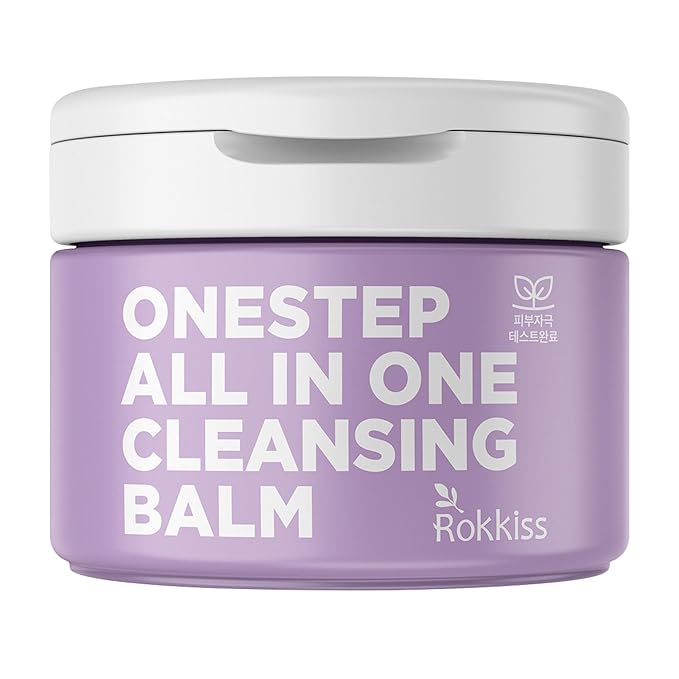 Rokkiss One Step Makeup Remover Cleansing Balm (5.1fl oz) - Korean Facial Cleanser for Eyes, Lips and Face, Gentle, Cruelty-Free Formula