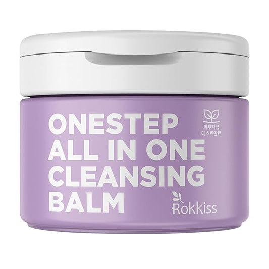 Rokkiss One Step Makeup Remover Cleansing Balm (5.1fl oz) - Korean Facial Cleanser for Eyes, Lips and Face, Gentle, Cruelty-Free Formula