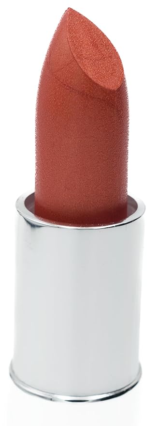 Orange Sunset Shimmering Red Orange Metallic Frosted Lipstick Color Moisturizing Paraben Free, No Animal Testing & Cruelty Free Lip Makeup Color